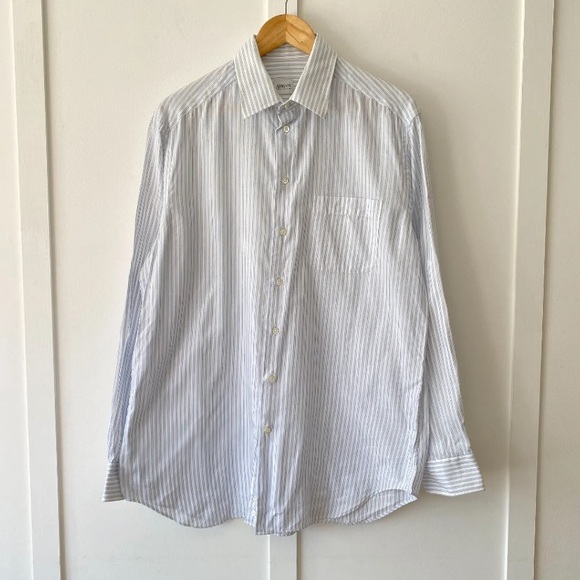 Armani Collezioni Other - Armani Collezioni Shirt Stripe Long Sleeve Blue White UK 16.5 42